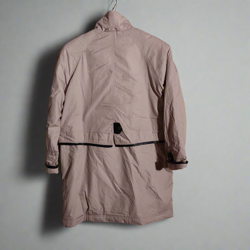 a bit wrinkly beige warm jacket