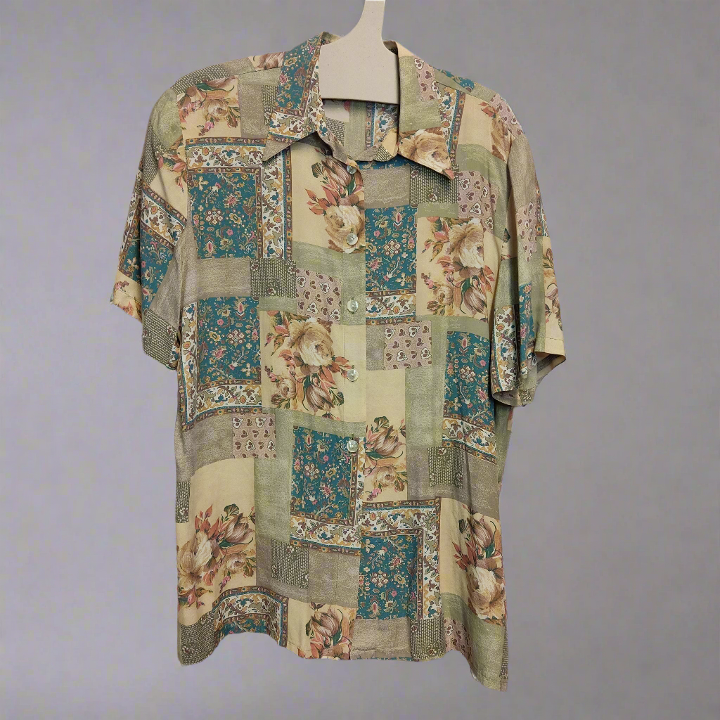 sasha the bear patterned shirt