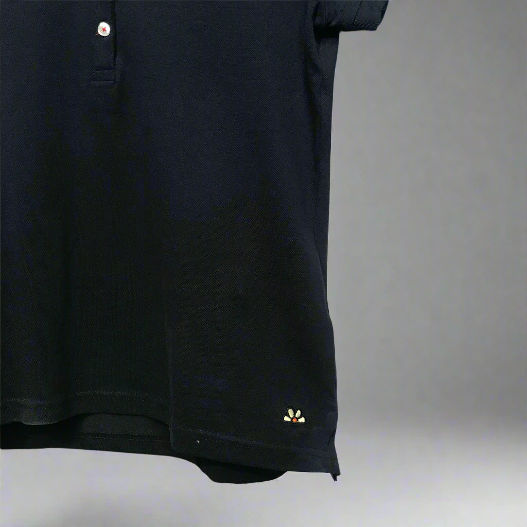 concrete flower bouquet dark blue tee