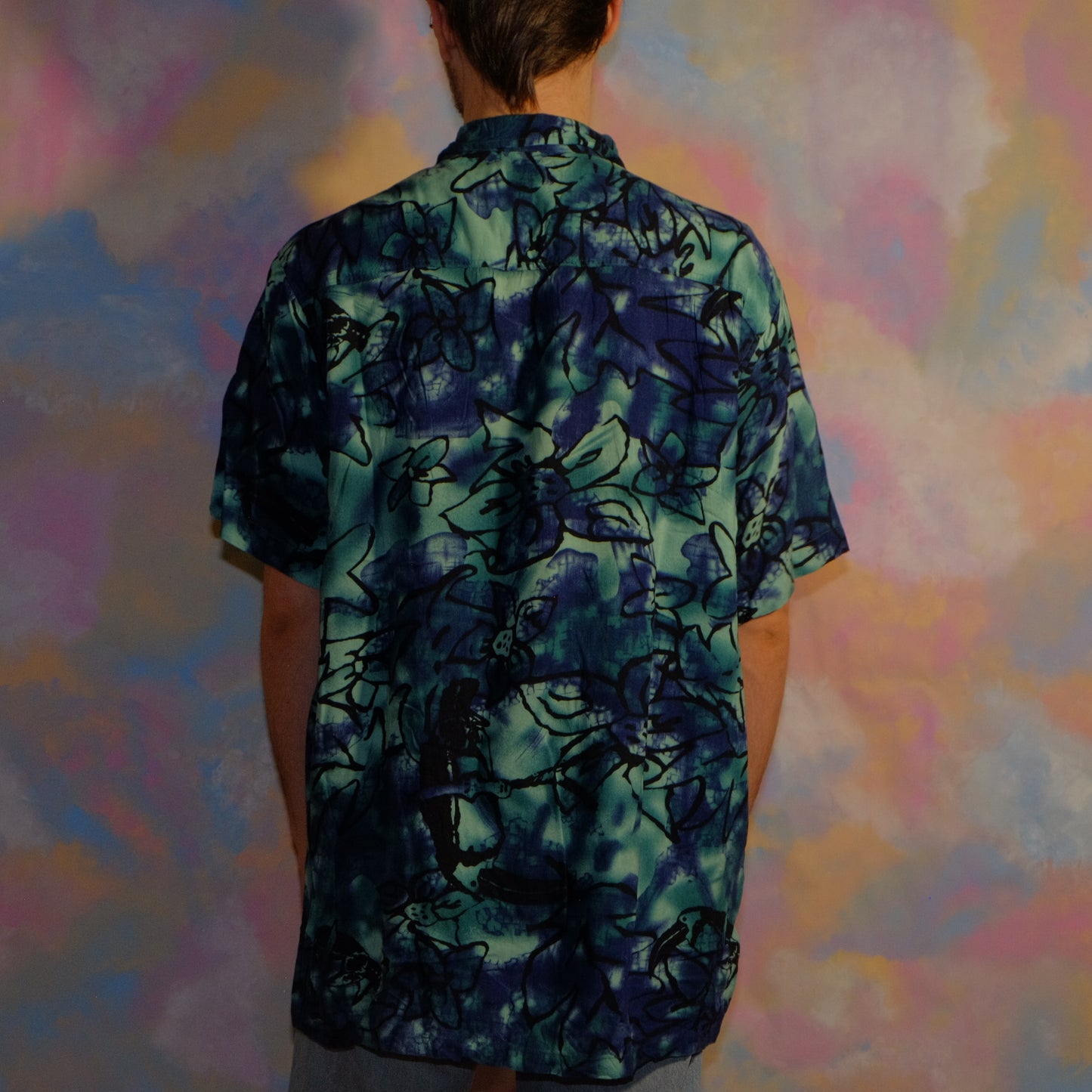 freedom and flowers blue shirt