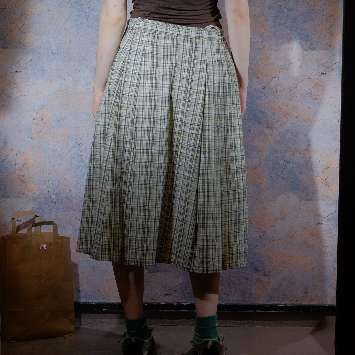 treat all animals the same checked skirt