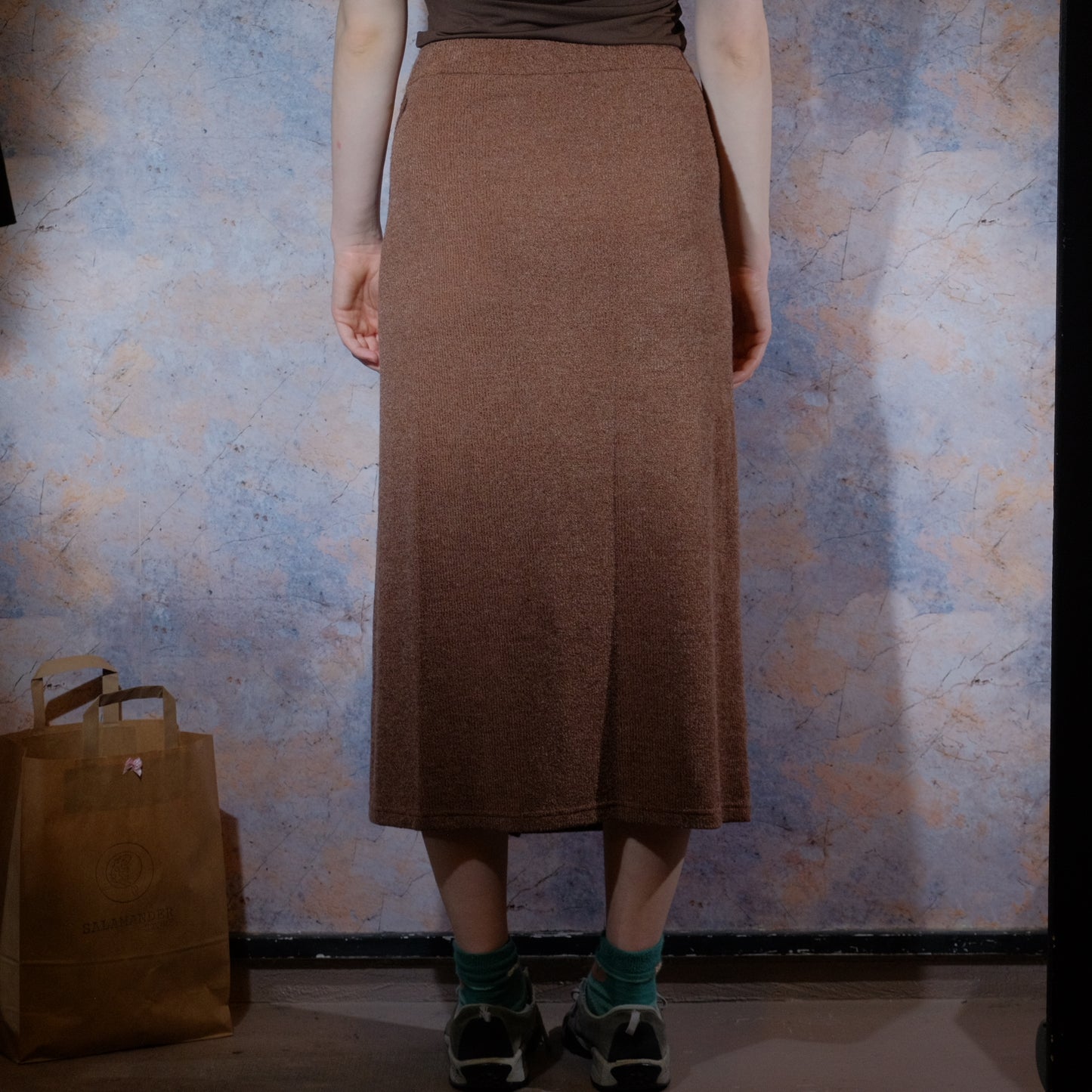 you made it clear brown skirt