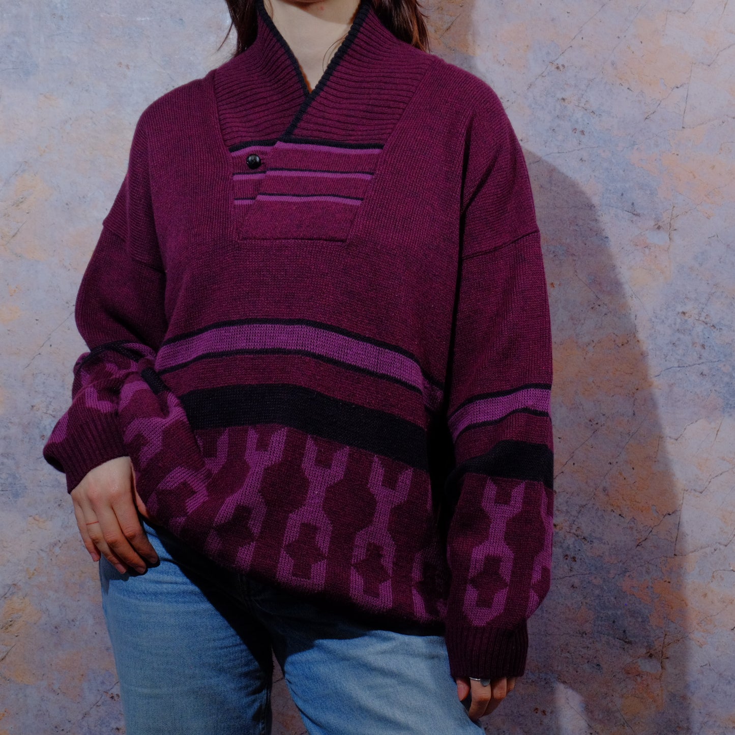is there a reason behind actions? purple pullover