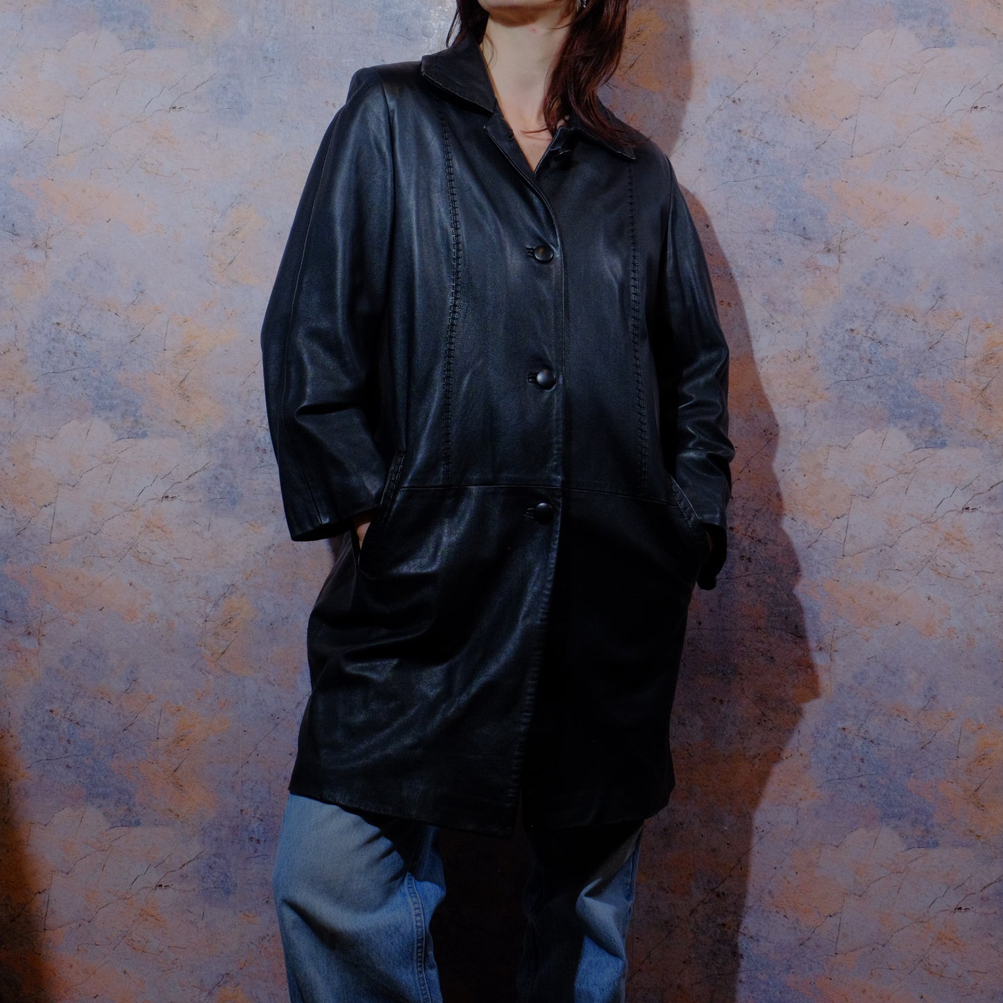are you a big city or small village kinda person? black leather jacket