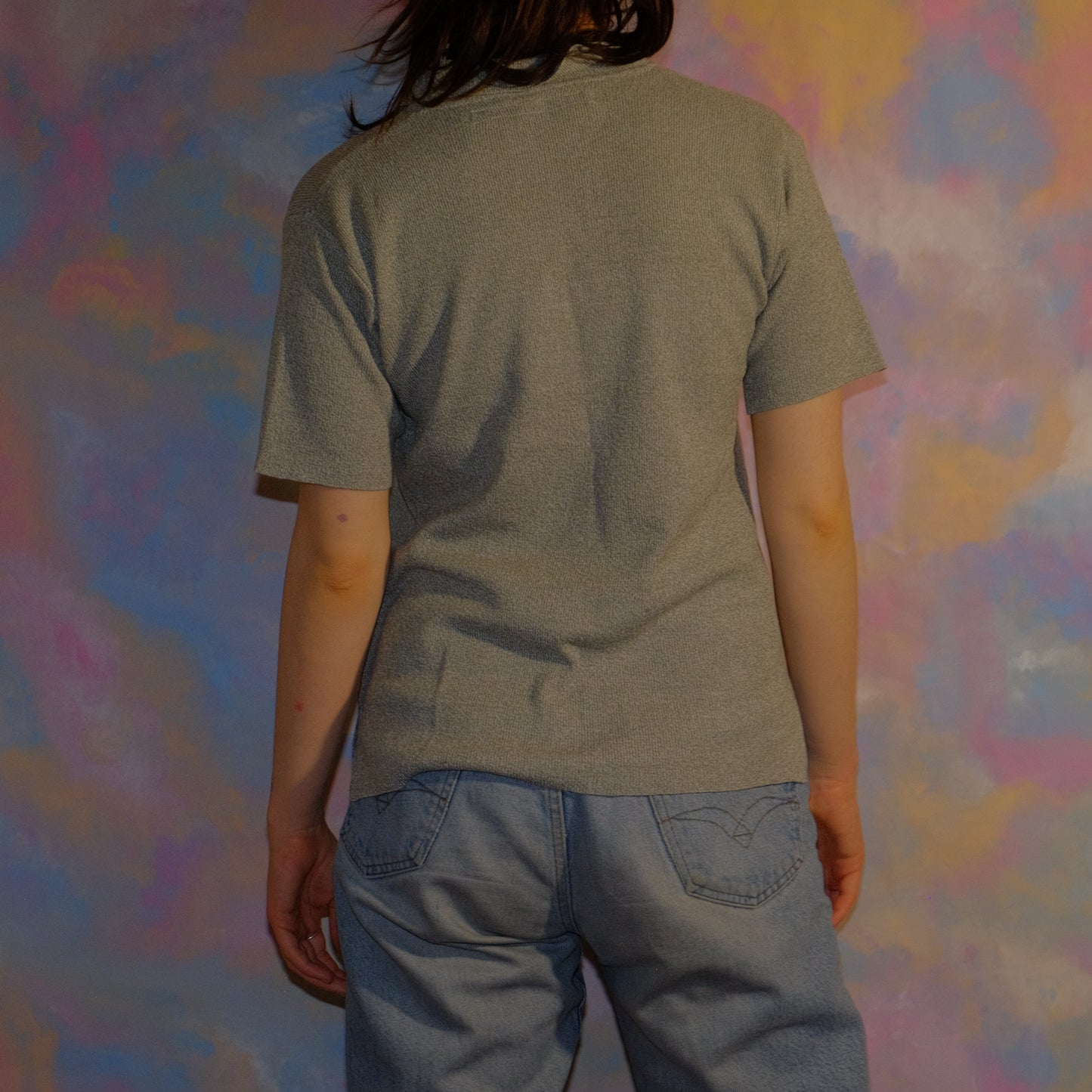 simplicity and clarity gray shirt