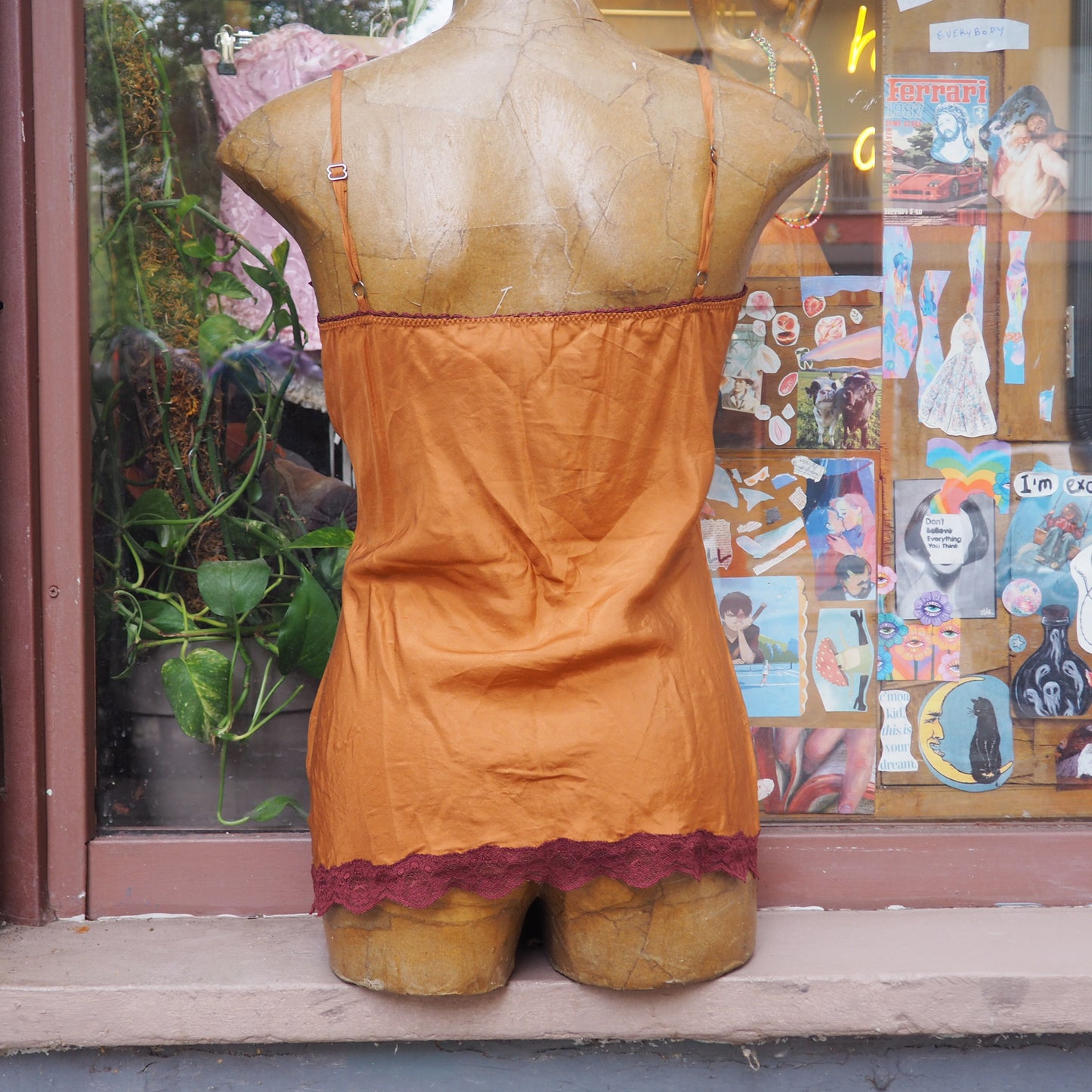 sleepless beauty brown silk top