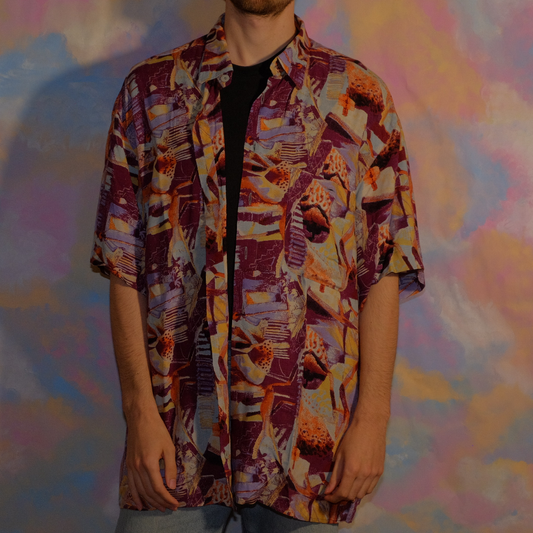 quite the thing huh?! colorful shirt