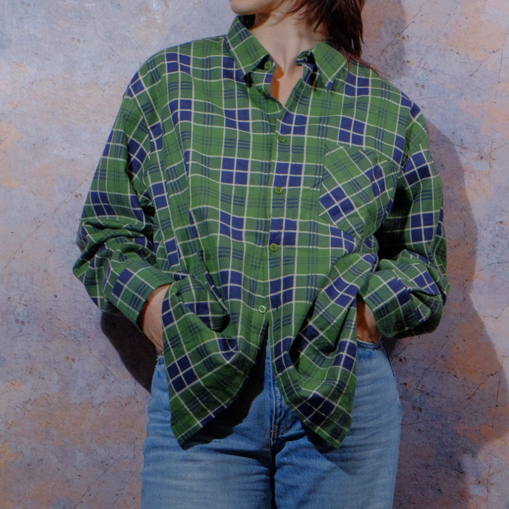don't let a homophobic man ruin your day green flannel