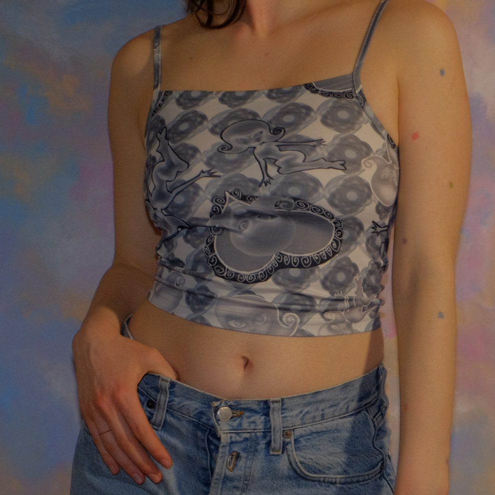 take me, take me i'm yours gray top