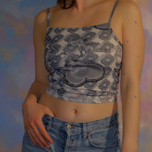 take me, take me i'm yours gray top