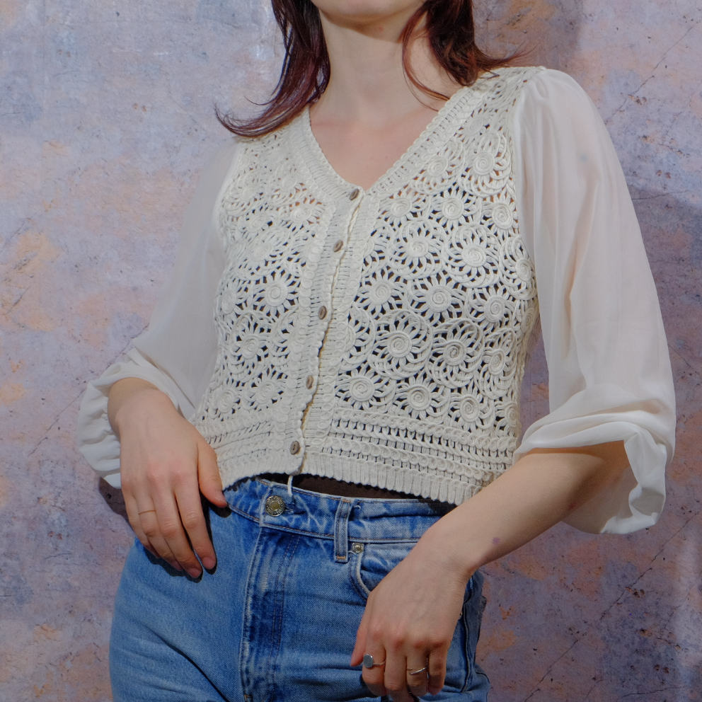 today is sunny but it's still winter white top