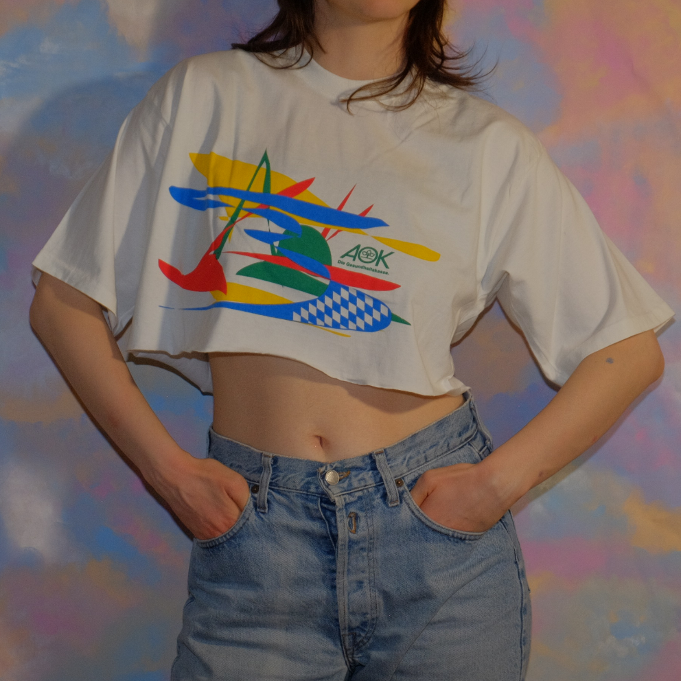 sailing colours cropped white top