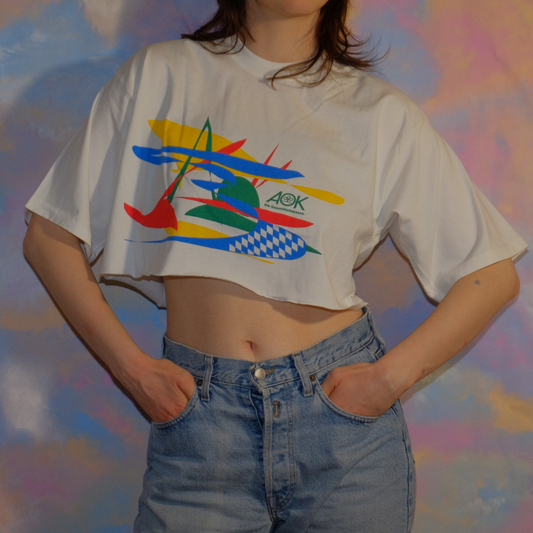 sailing colours cropped white top