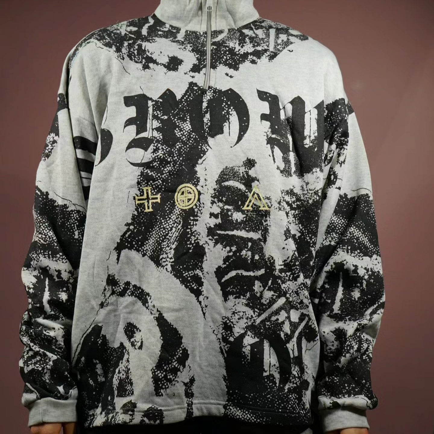 give me my skateboard back patterned sweatshirt