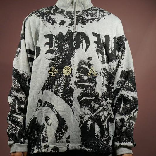 give me my skateboard back patterned sweatshirt