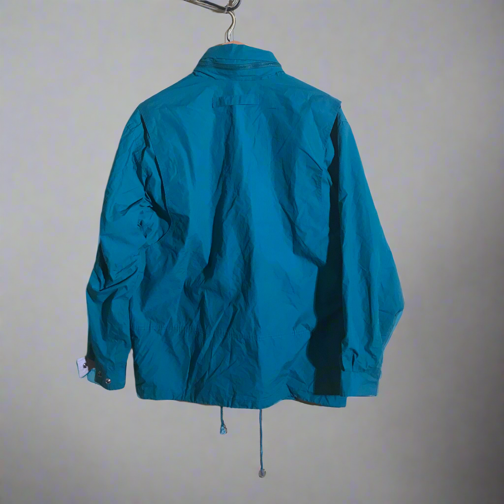 ice cream on a rainy day turquoise jacket
