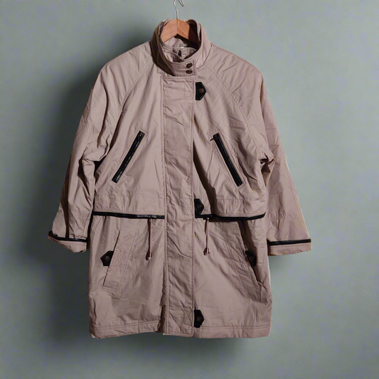 a bit wrinkly beige warm jacket