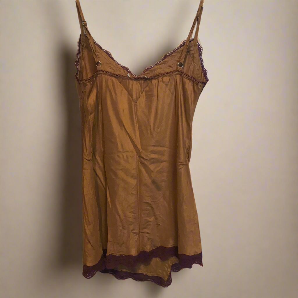 sleepless beauty brown silk top