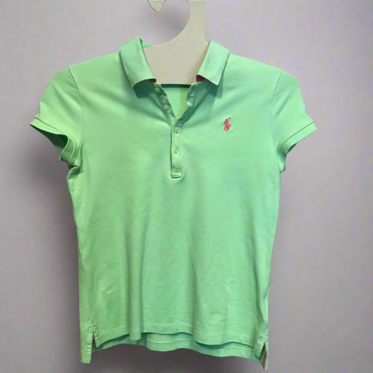 ralph lauren green polo top