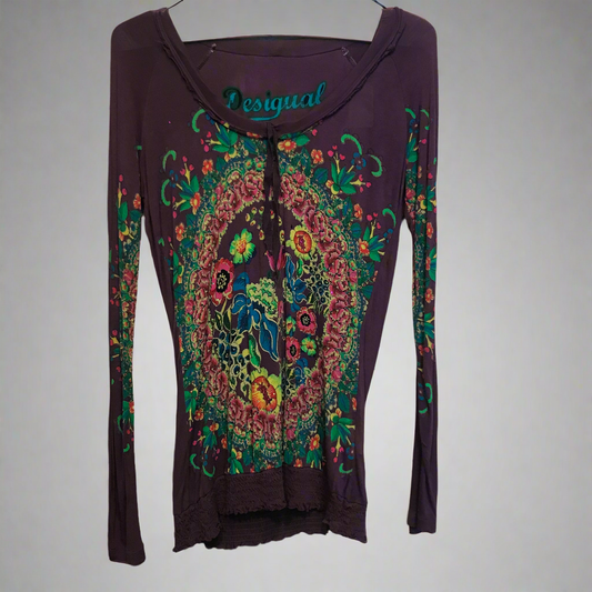 festive jungle purple top