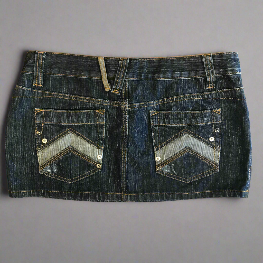 this and no man hitting on me denim skirt