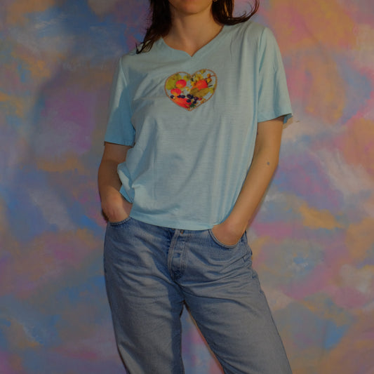 summer in a bowl turquoise t-shirt
