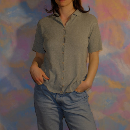 simplicity and clarity gray shirt
