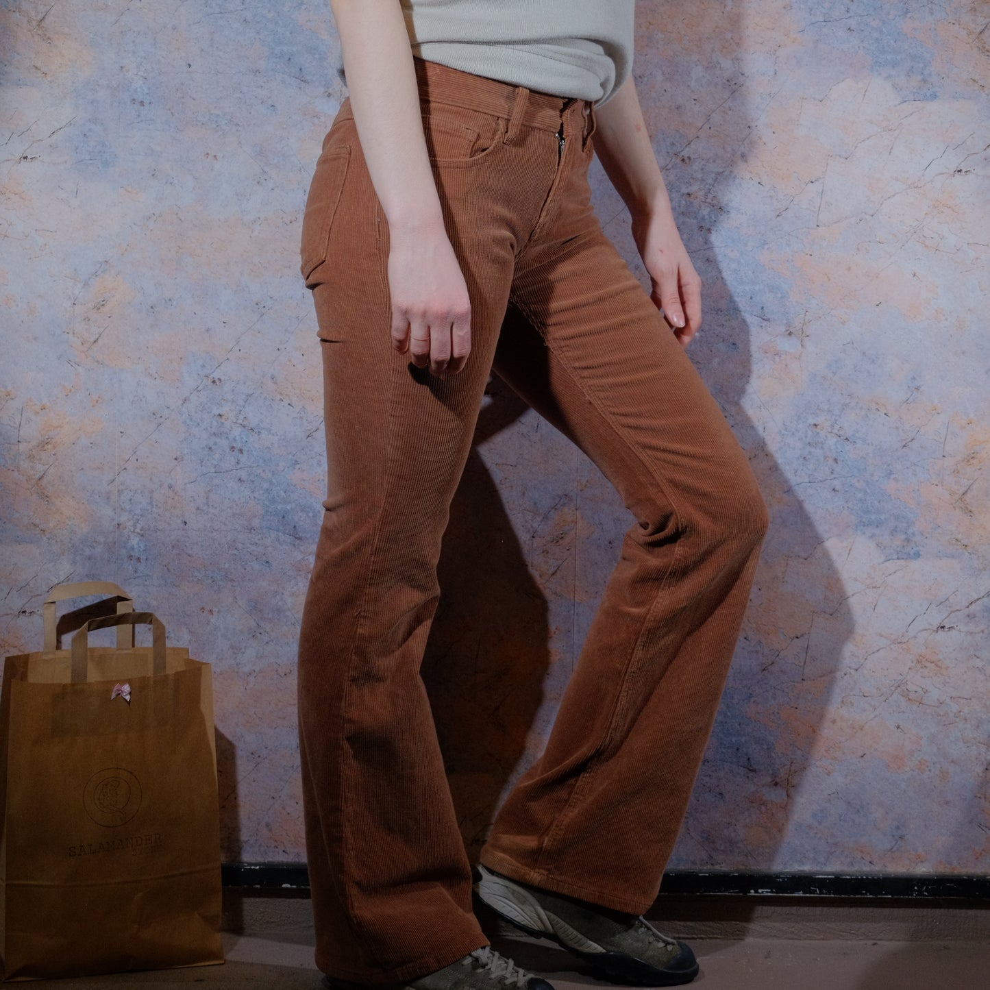 watching nickelodeon as kid brown corduroy pants