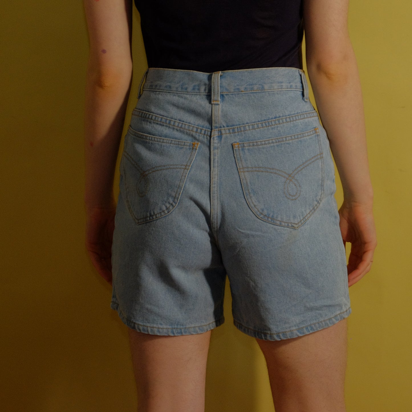 are we truly free? denim shorts