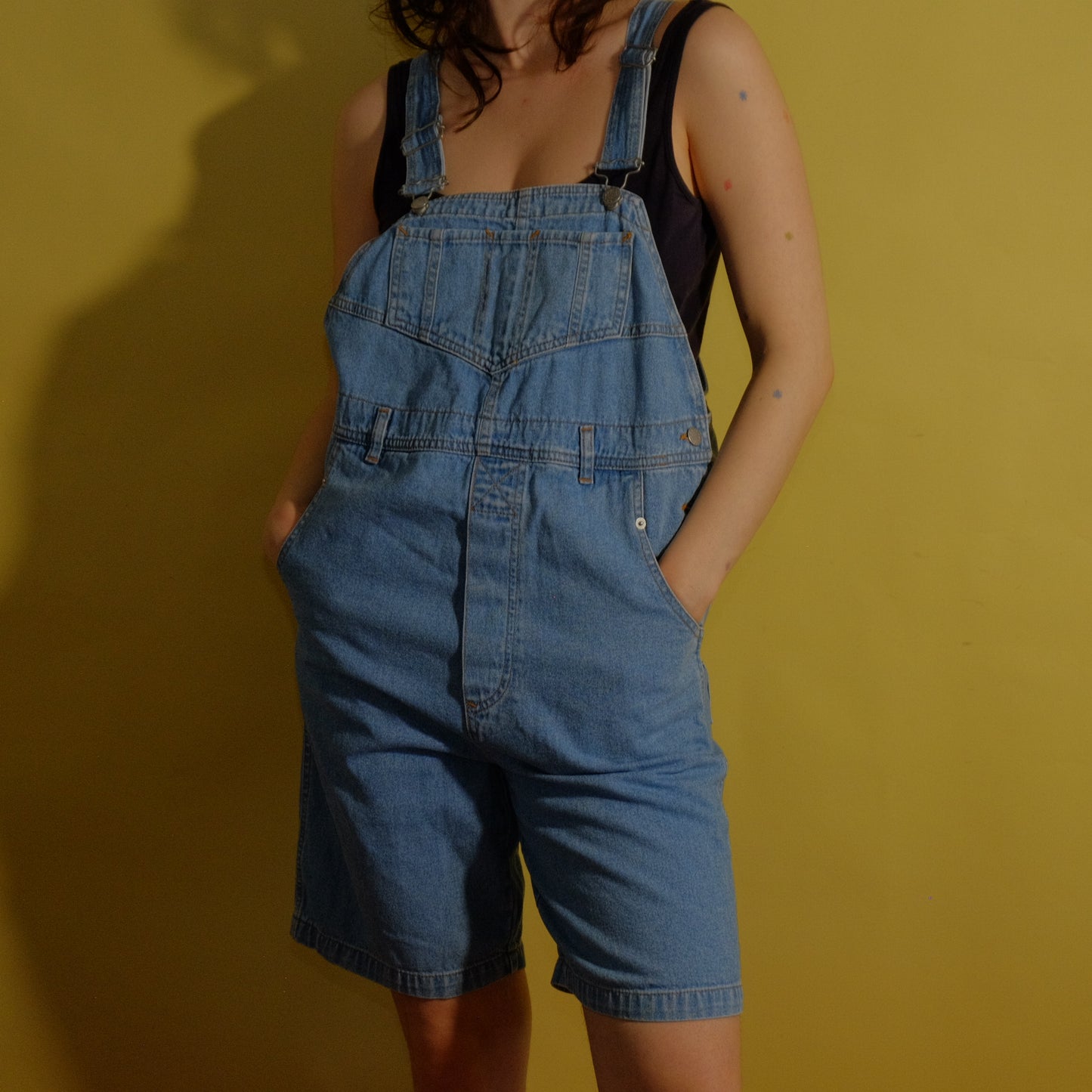 heat waves and whales denim dungarees