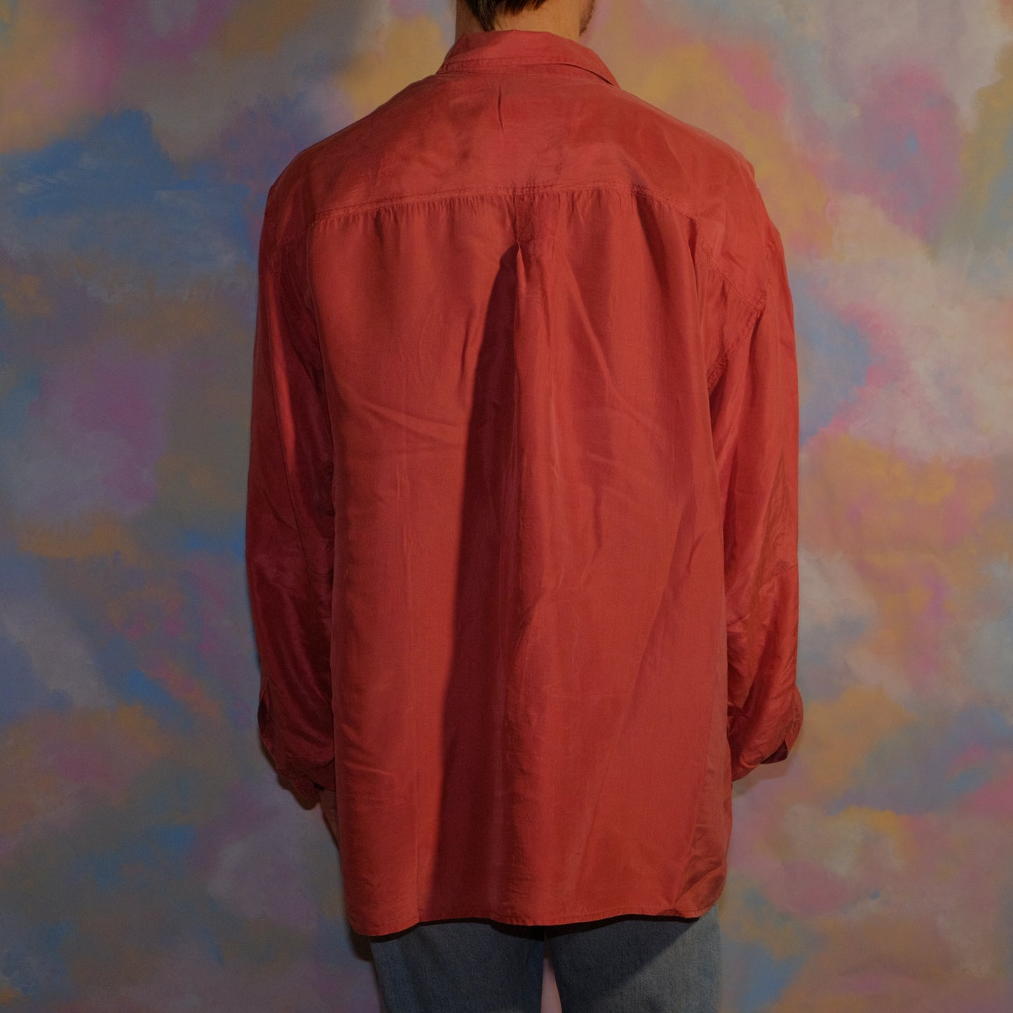 galileo galileis galilei silk burgundy shirt