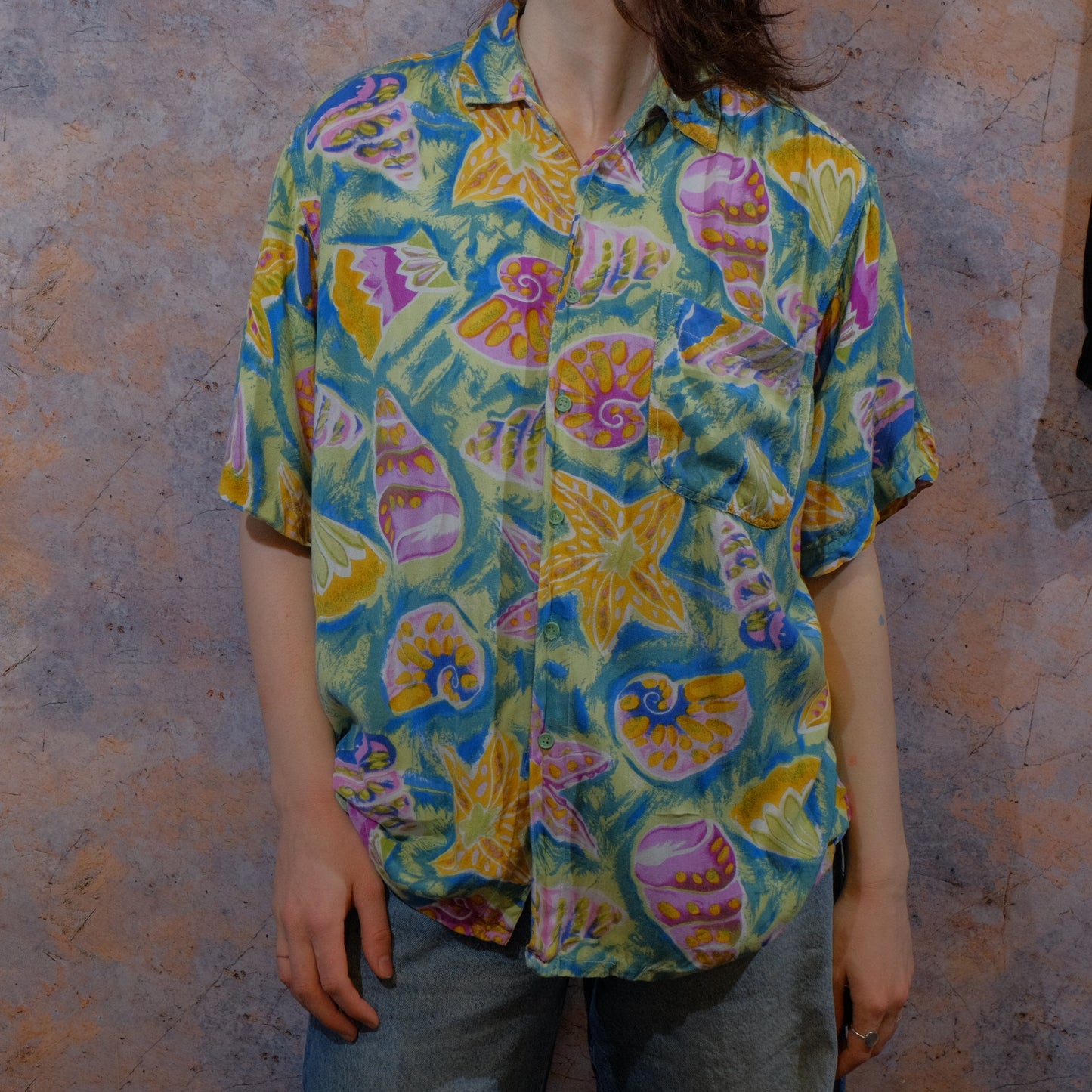 bright little seashells colorful shirt