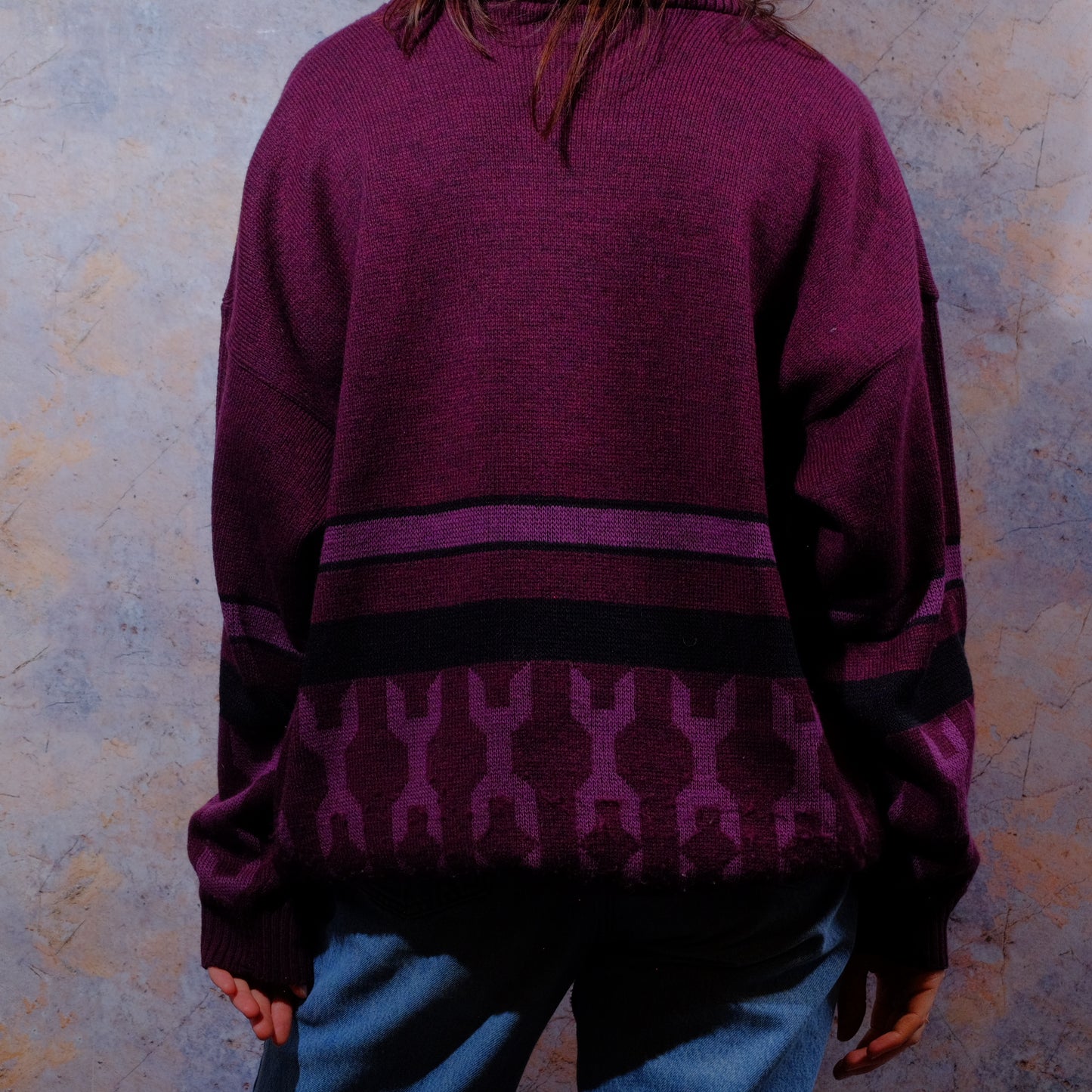 is there a reason behind actions? purple pullover