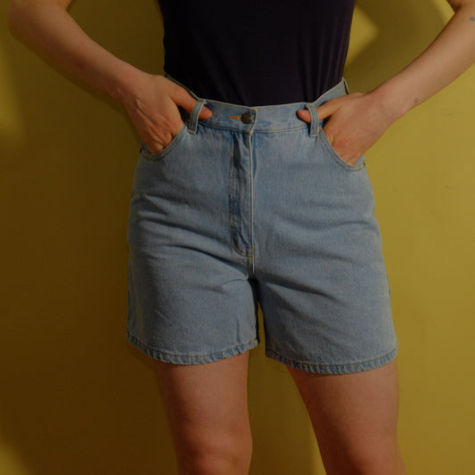 are we truly free? denim shorts