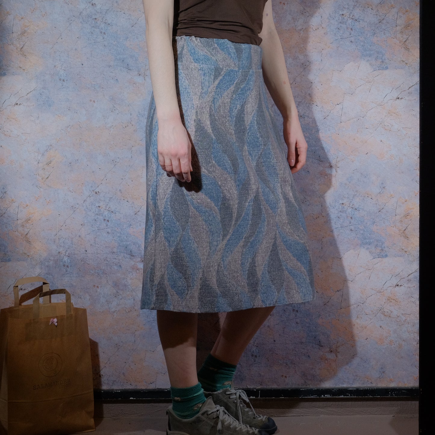 broken iceberg patterned skirt