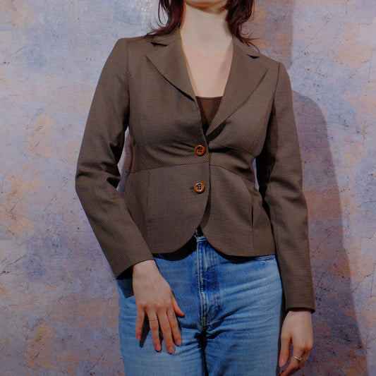 delightful darling, congratulations brown blazer
