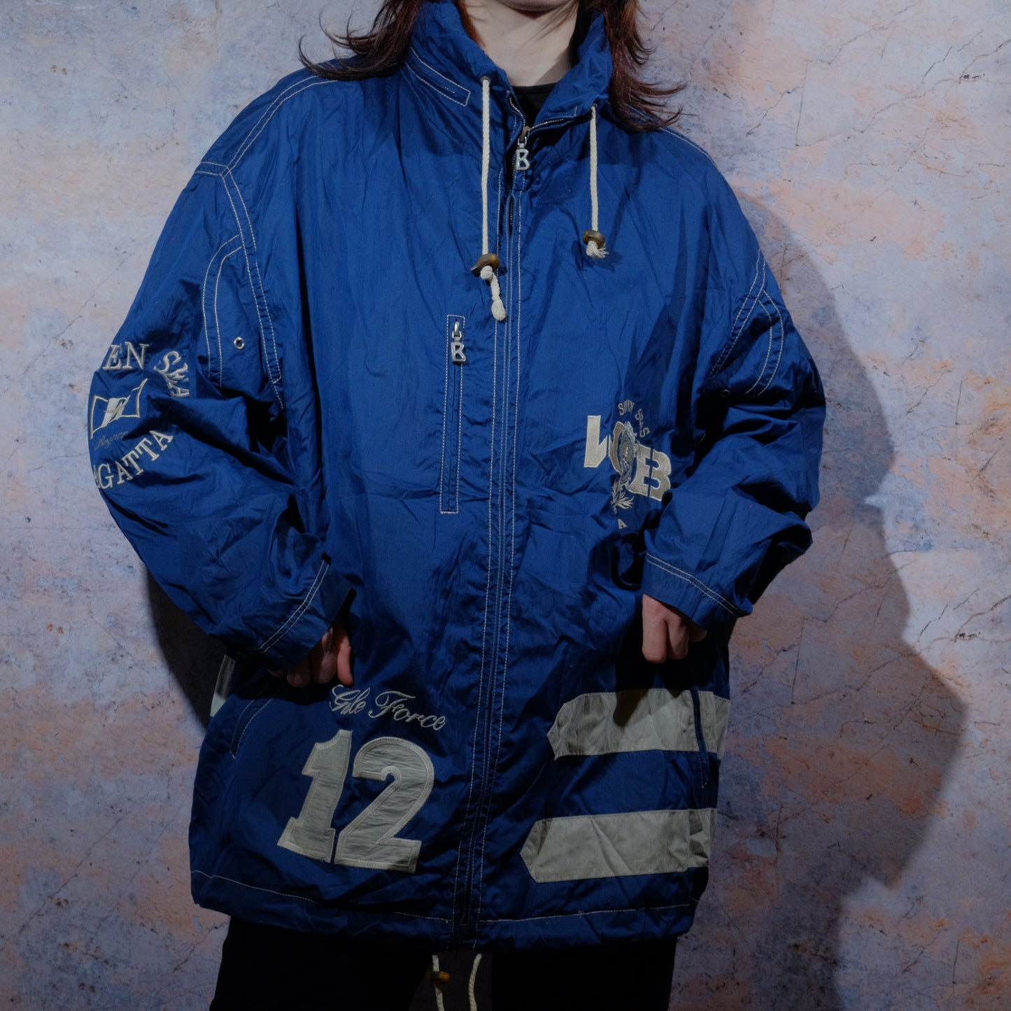 a friend of mine wants to go sailing blue jacket