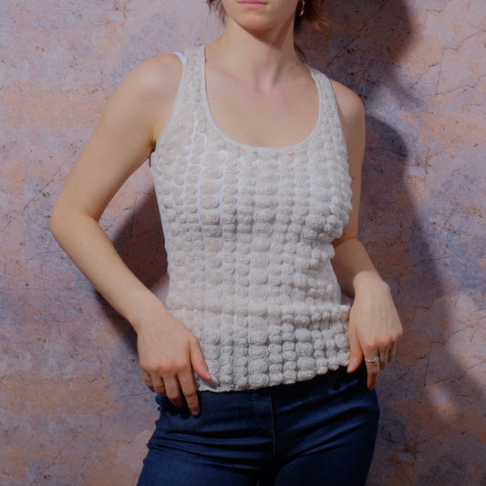 almond nougat white top