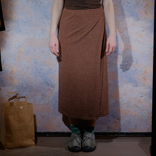 you made it clear brown skirt