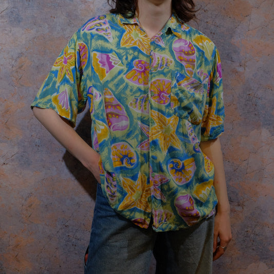 bright little seashells colorful shirt