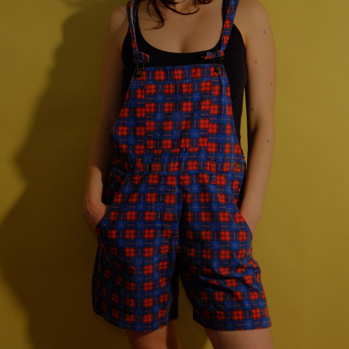 brOKen clock checked dungarees
