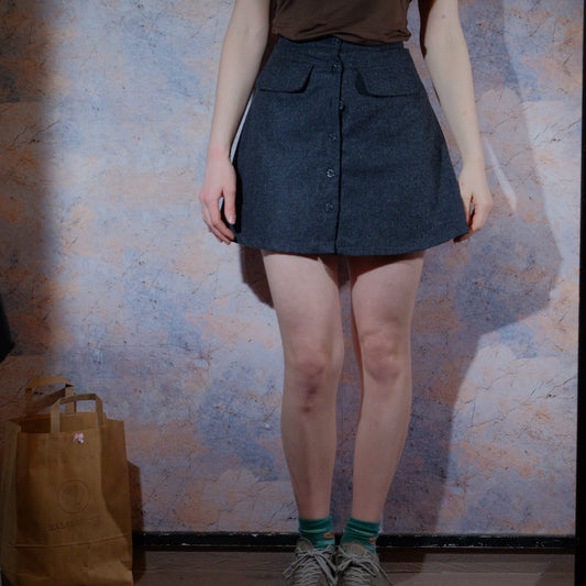 fancy tennis game gray woolen skirt