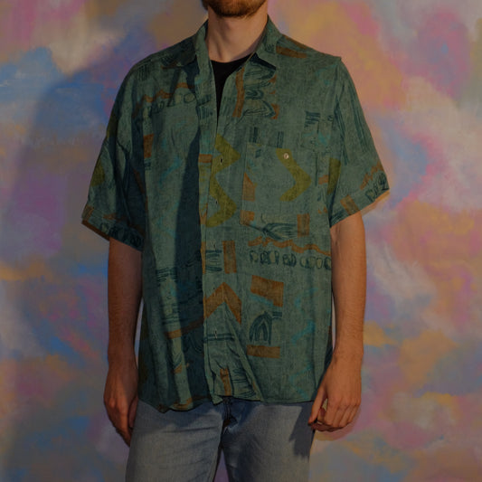 instant coffee and a koulouri green shirt