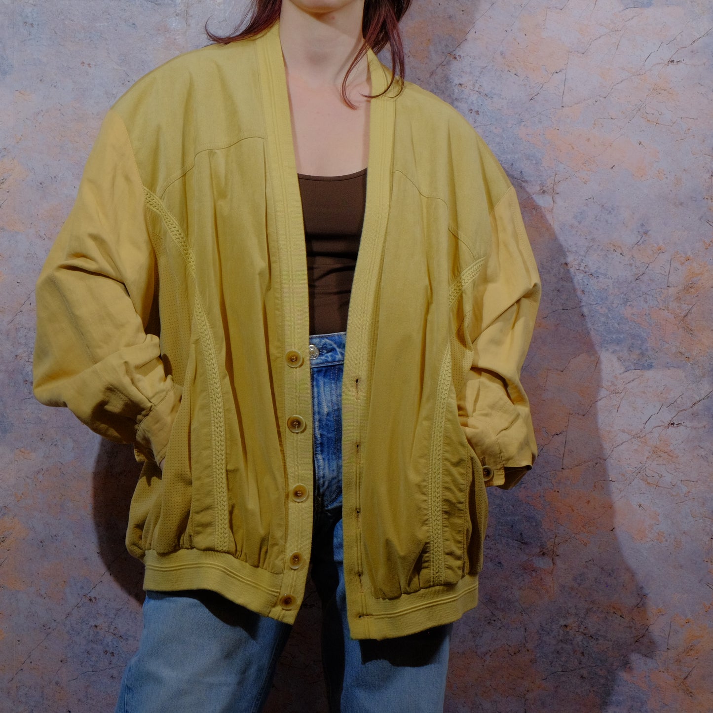 let's get lost in the mountains together light brown jacket
