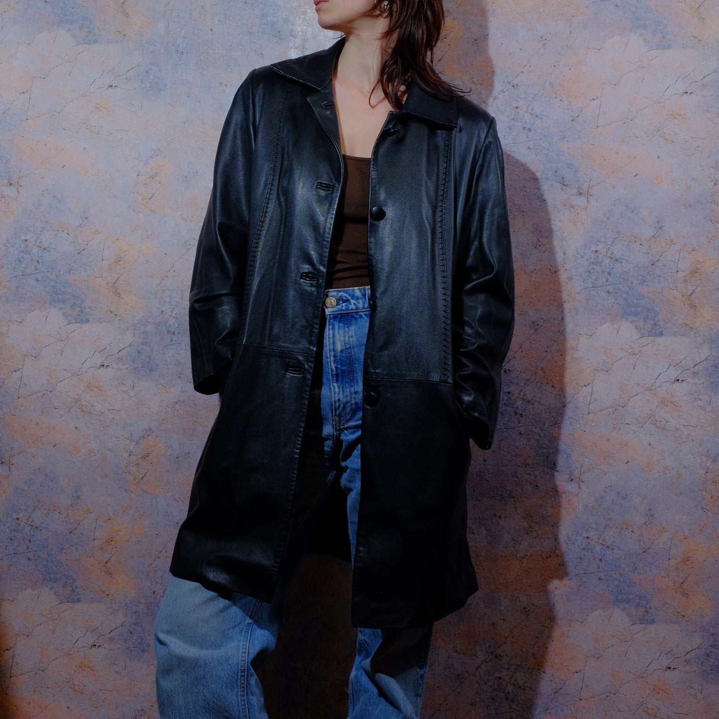 are you a big city or small village kinda person? black leather jacket