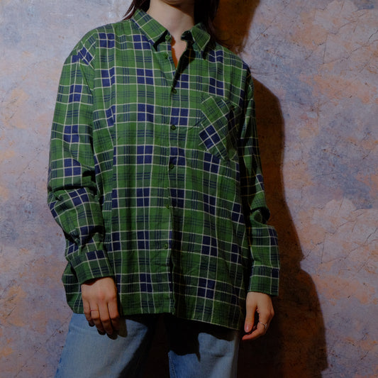 don't let a homophobic man ruin your day green flannel