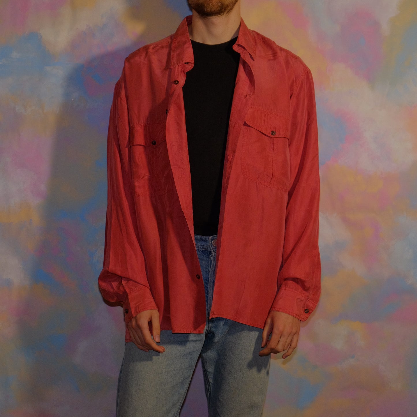 galileo galileis galilei silk burgundy shirt
