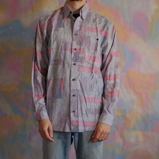 pink bloxorz geometrical shirt