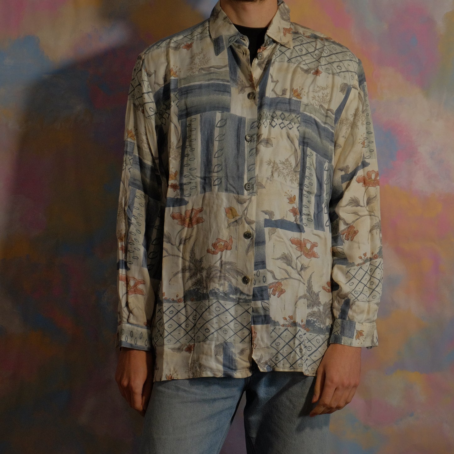 forest temple patterned shirt