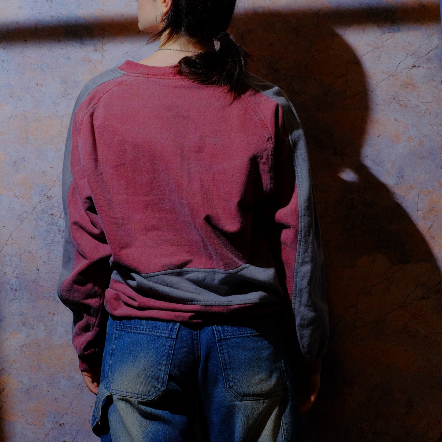 velvet skyfall grey and burgundy jacket